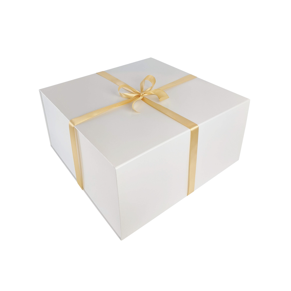 Fehér ajándékdoboz, díszdoboz – 40 x 40 x 20 cm Mágneses ajándékdoboz, fehér - 40x40x20 cm - Prémium ajándékdoboz webáruház